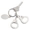 Contemporary Home Living 1" Handcuff Design Stainless Steel Key Chain